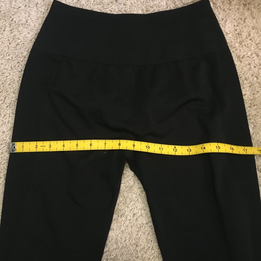 Black Seamless Scrunch Butt Leggings High Waisted Size - Picture 9 of 12